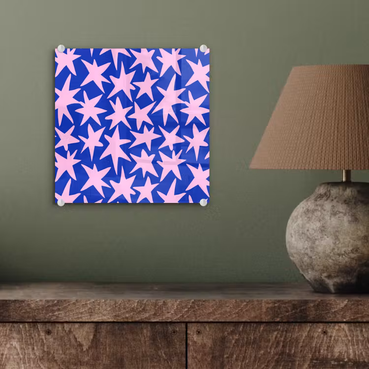 Modern - Sterren - Blauw plexiglas 5mm klein 11 -sfeer3