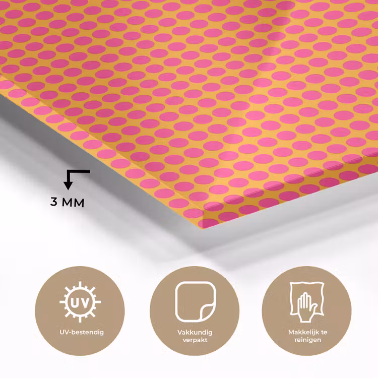 Modern - Stippen - Oranje plexiglas 5mm klein 11 -sfeer2