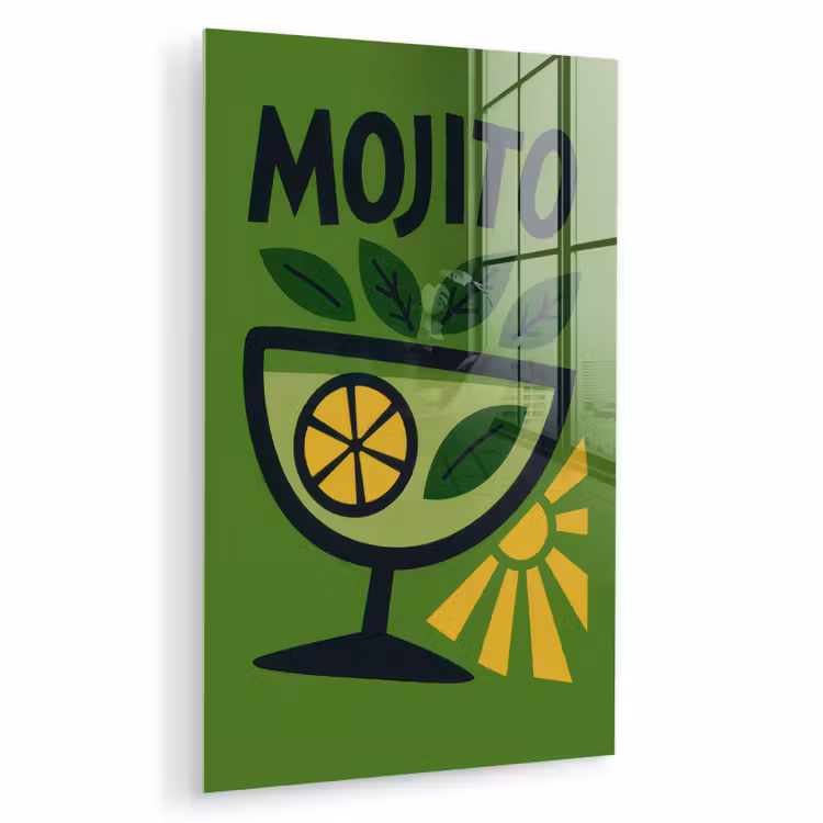 Mojito - Cocktail - Citroen - Groen plexiglas 5mm klein -zzzproduct_nieuw
