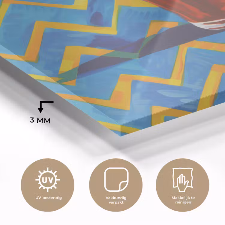 Mok - Koffie - Zigzag - Slagroom plexiglas 5mm klein -sfeer2
