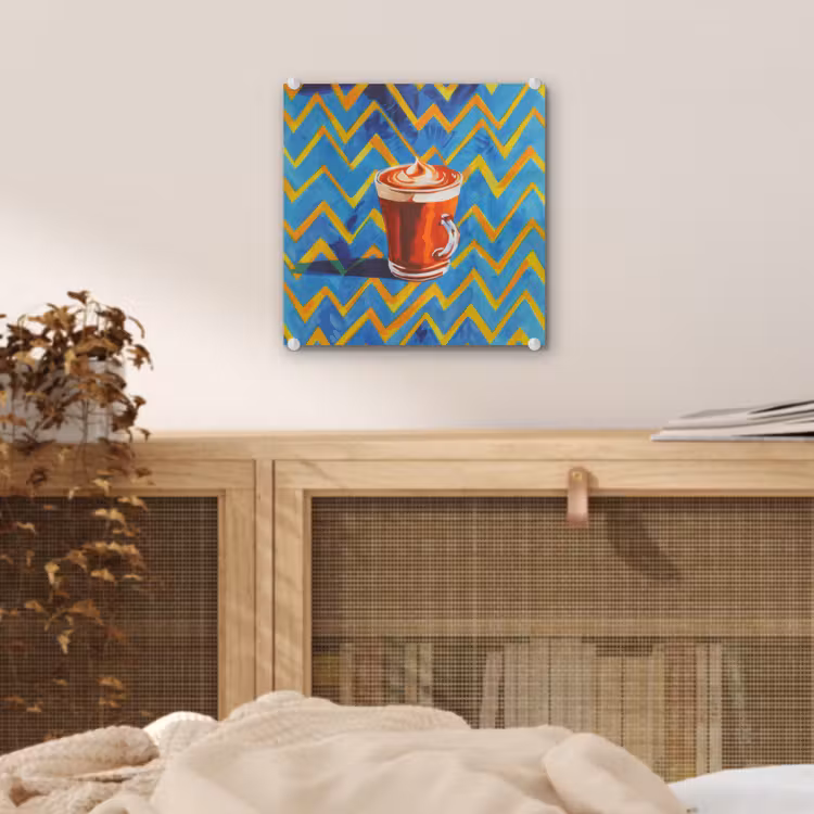 Mok - Koffie - Zigzag - Slagroom plexiglas 5mm klein -sfeer4
