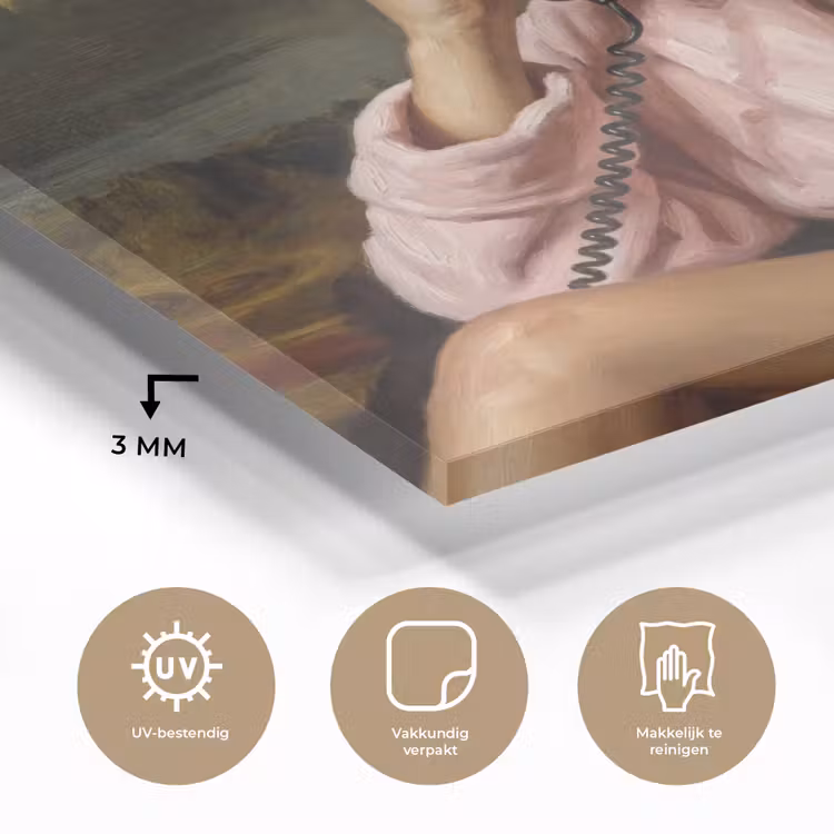 Mona - Klassiek - Roze plexiglas 5mm klein -sfeer2