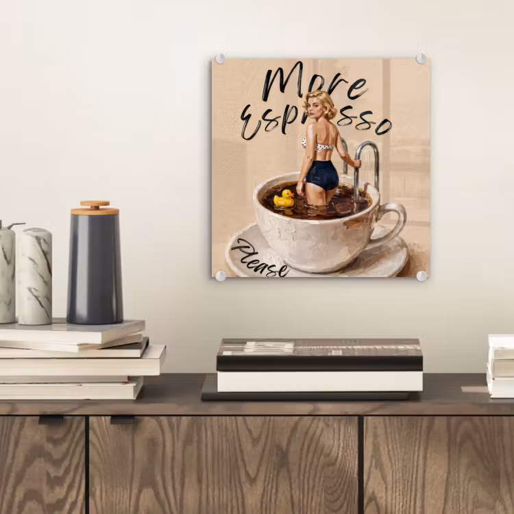 More espresso - Koffie - Eend plexiglas 5mm klein -sfeer1