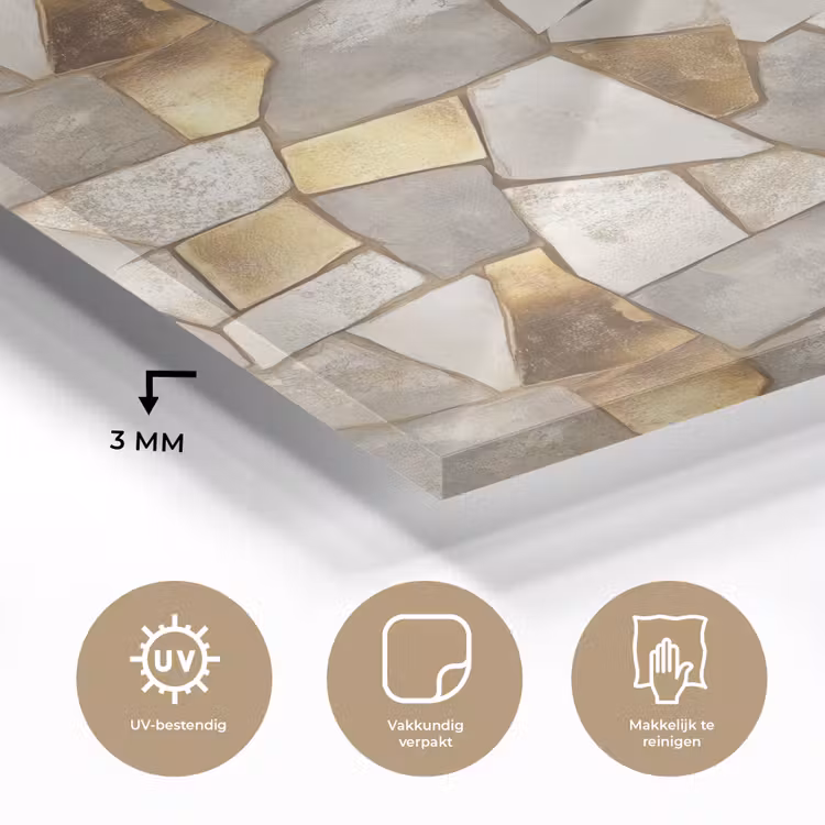 Mozaïek - Marmer - Goud plexiglas 5mm klein 11 -sfeer2