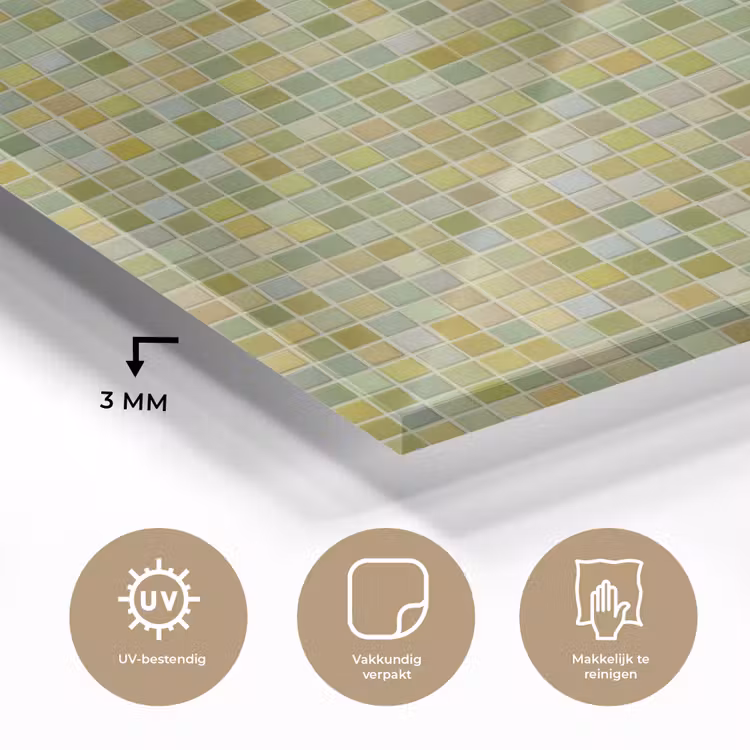 Mozaïek - Patroon - Groen plexiglas 5mm klein 11 -sfeer2