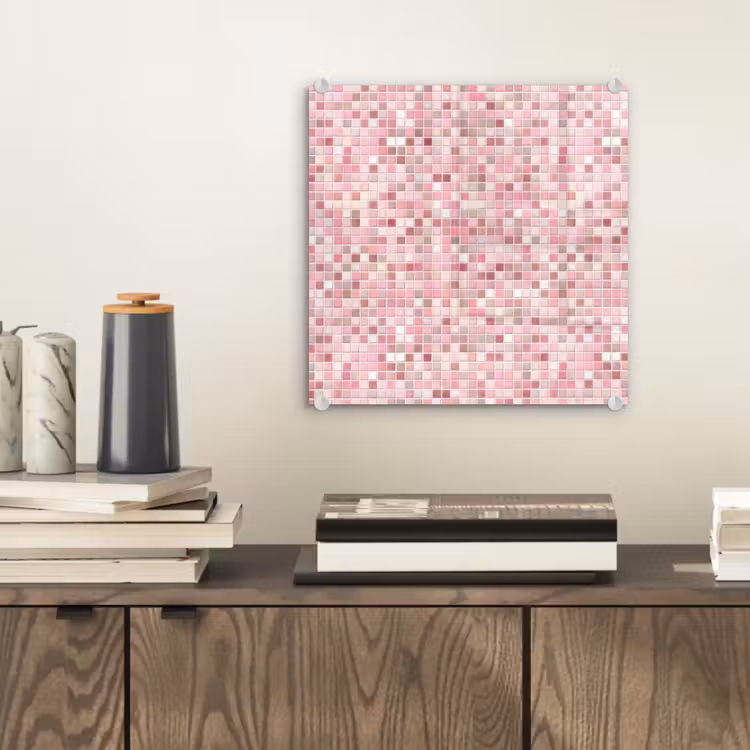 Mozaïek - Patroon - Roze plexiglas 5mm klein 11 -sfeer1