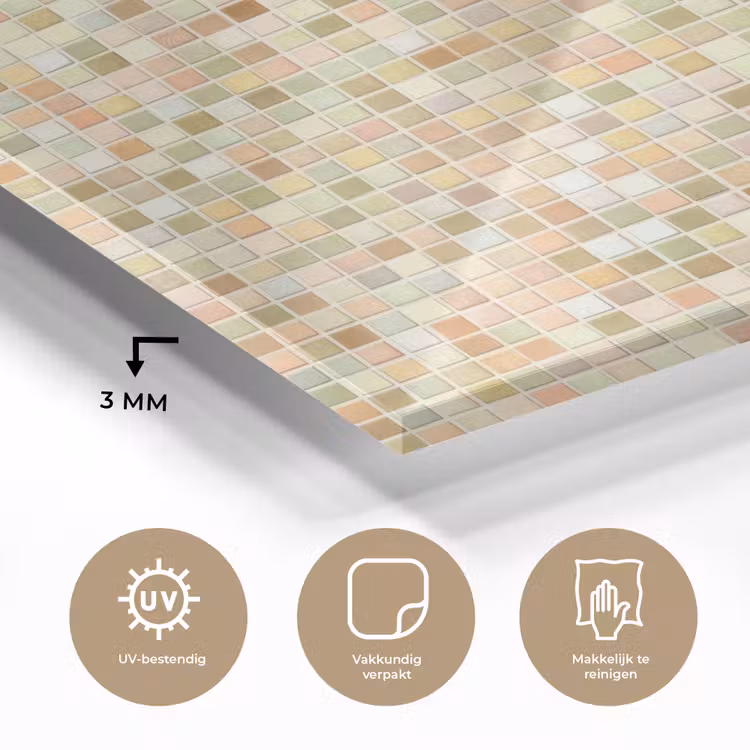 Mozaïek - Patroon - Terracotta plexiglas 5mm klein 11 -sfeer2