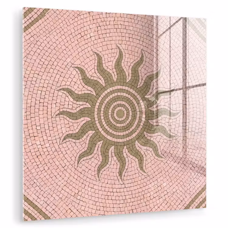 Mozaïek - Zon - Patroon - Klassiek - Roze plexiglas 5mm klein -zzzproduct_nieuw