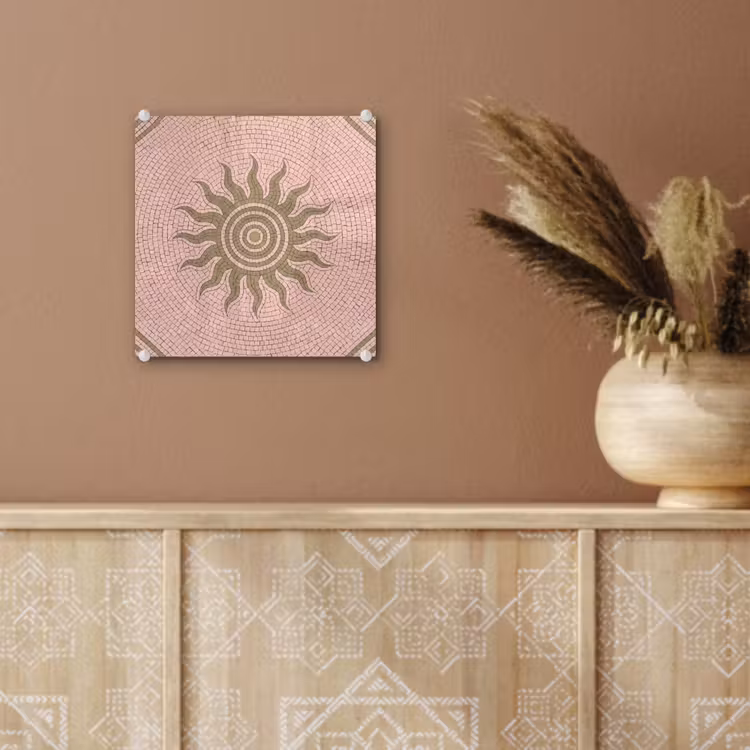 Mozaïek - Zon - Patroon - Klassiek - Roze plexiglas 5mm klein -sfeer5