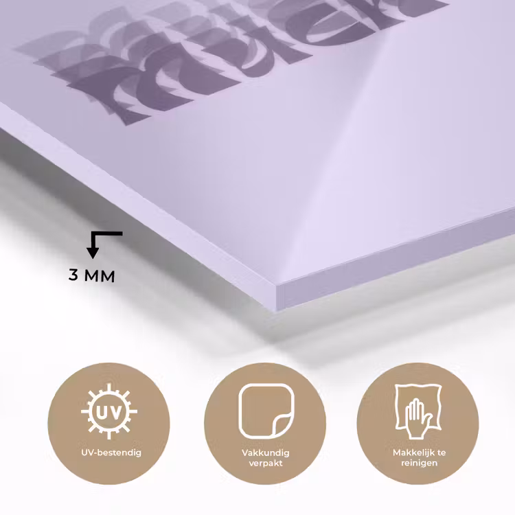 Mucho amor - Paars - Gelaagde letters plexiglas 5mm klein -sfeer2