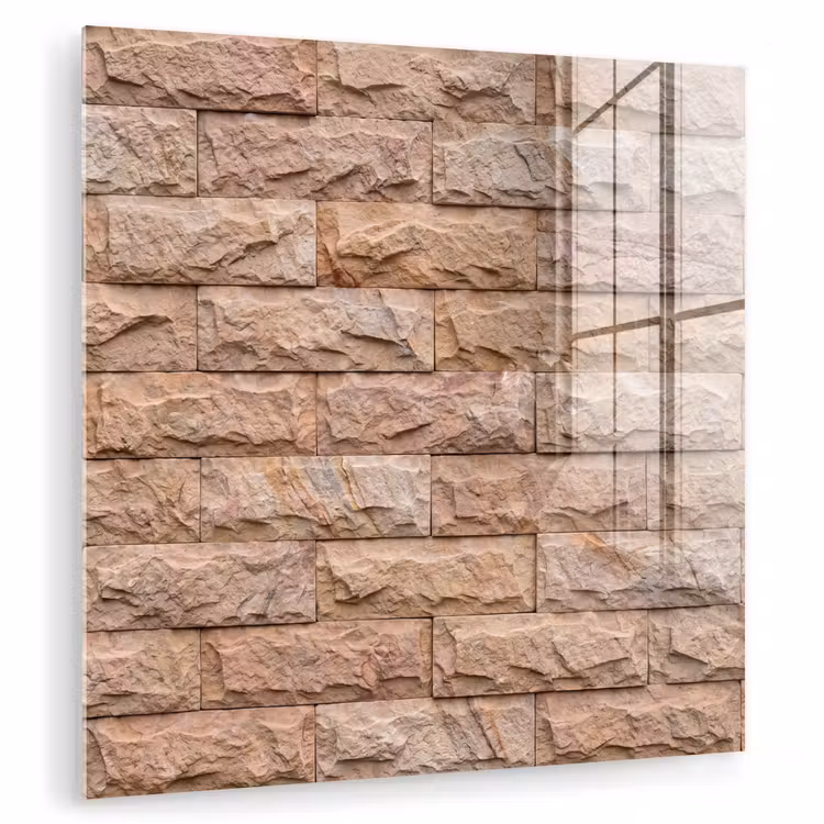 Muur - Steen - Ruw - Textuur - Beige plexiglas 5mm klein -zzzproduct_nieuw
