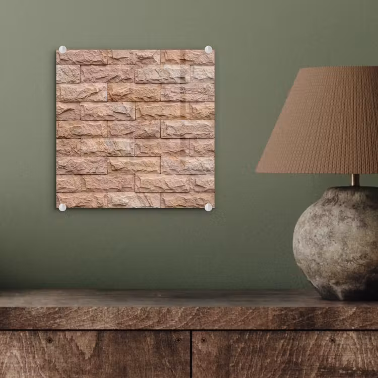 Muur - Steen - Ruw - Textuur - Beige plexiglas 5mm klein -sfeer3