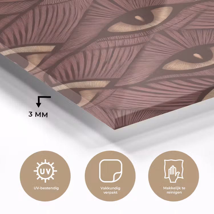 Mystiek - Ogen - Bruin plexiglas 5mm klein 11 -sfeer2
