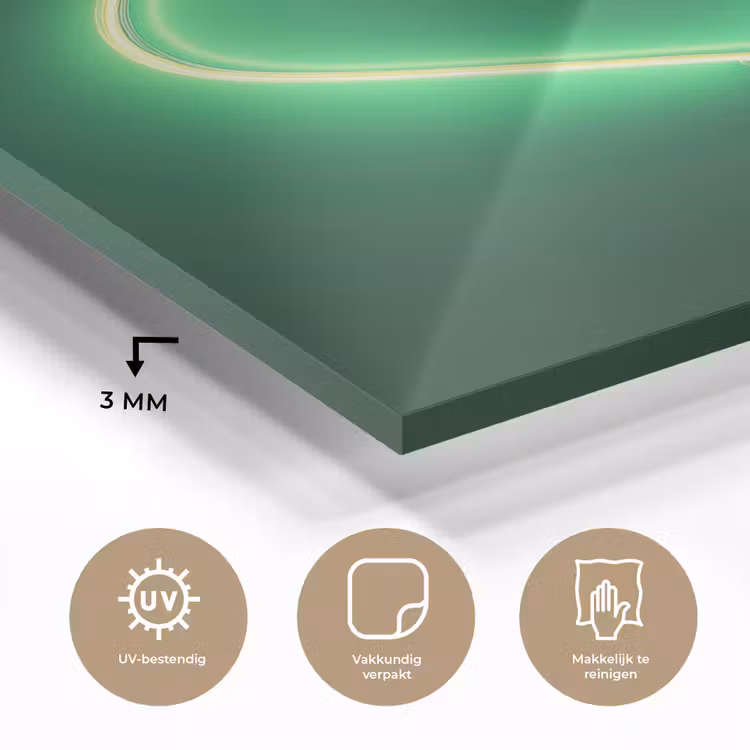Neon - Groen - Licht plexiglas 5mm klein -sfeer2