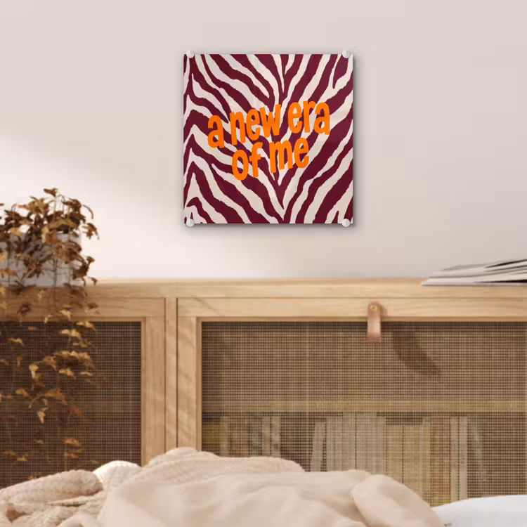 New era - Bordeaux - Zebraprint plexiglas 5mm klein -sfeer4