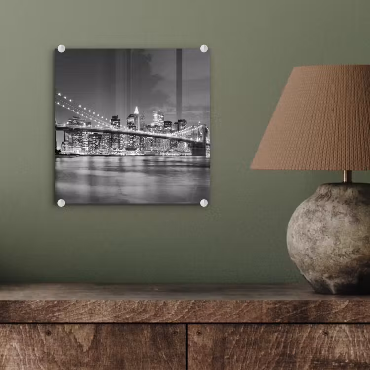 New York - Brug - Brooklyn - Zwart wit - Architectuur plexiglas 5mm klein -sfeer3