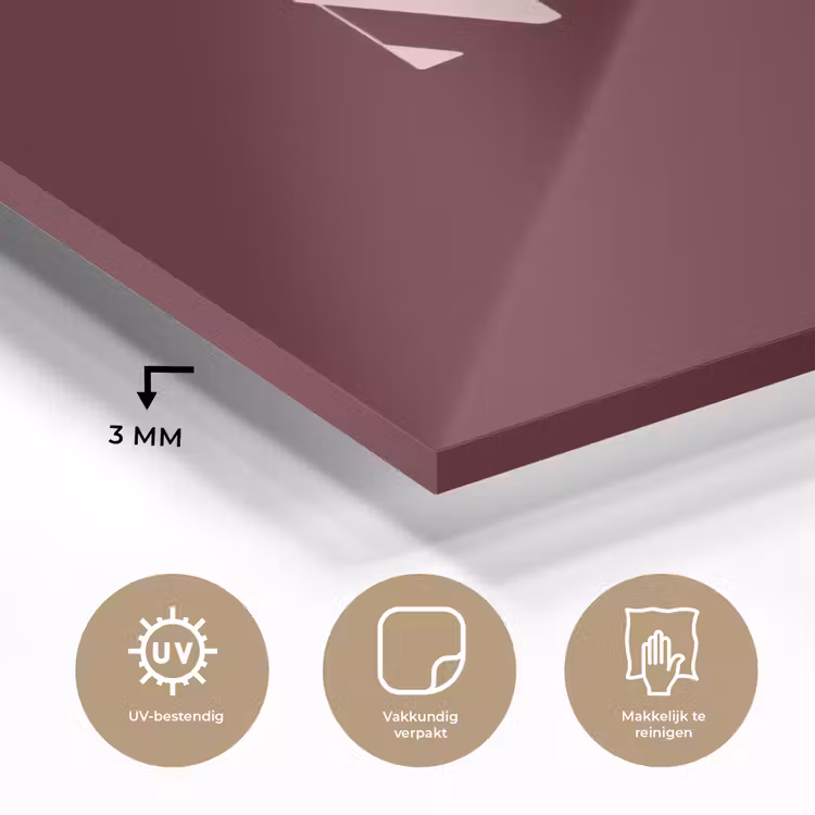 Nice - Bordeaux - Roze plexiglas 5mm klein -sfeer2