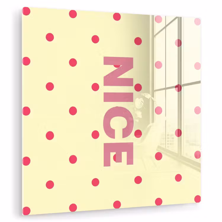 Nice - Stippen - Roze - Geel plexiglas 5mm klein -zzzproduct_nieuw