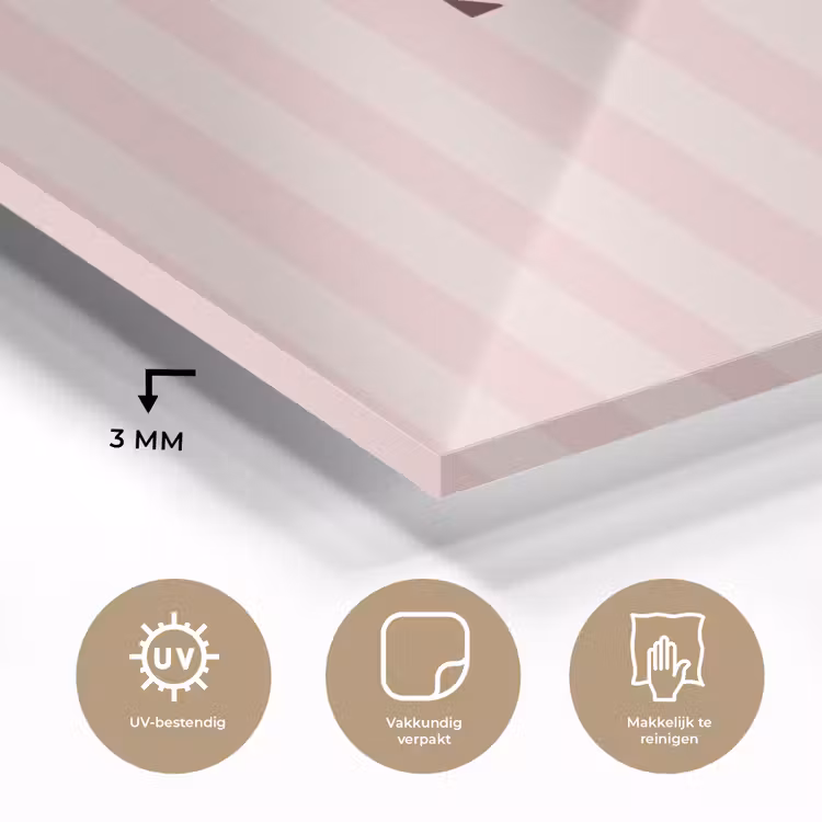 Nice - Strepen - Roze plexiglas 5mm klein -sfeer2