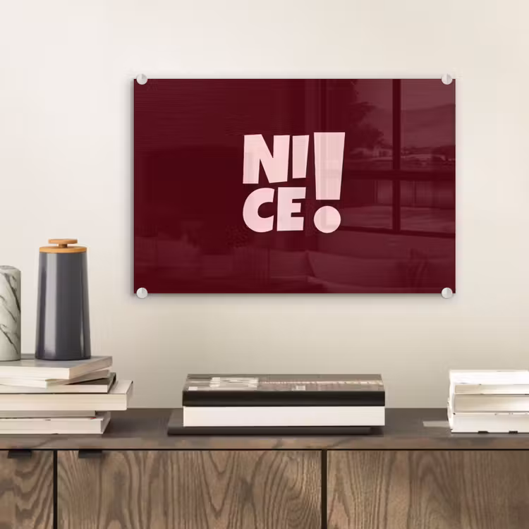 Nice - Uitroepteken - Rood plexiglas 5mm klein -sfeer1