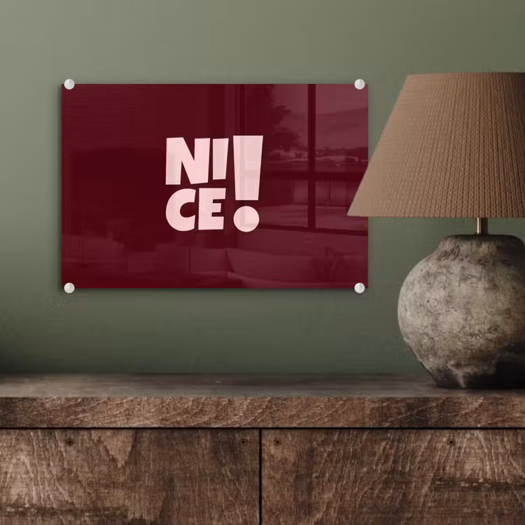 Nice - Uitroepteken - Rood plexiglas 5mm klein -sfeer3