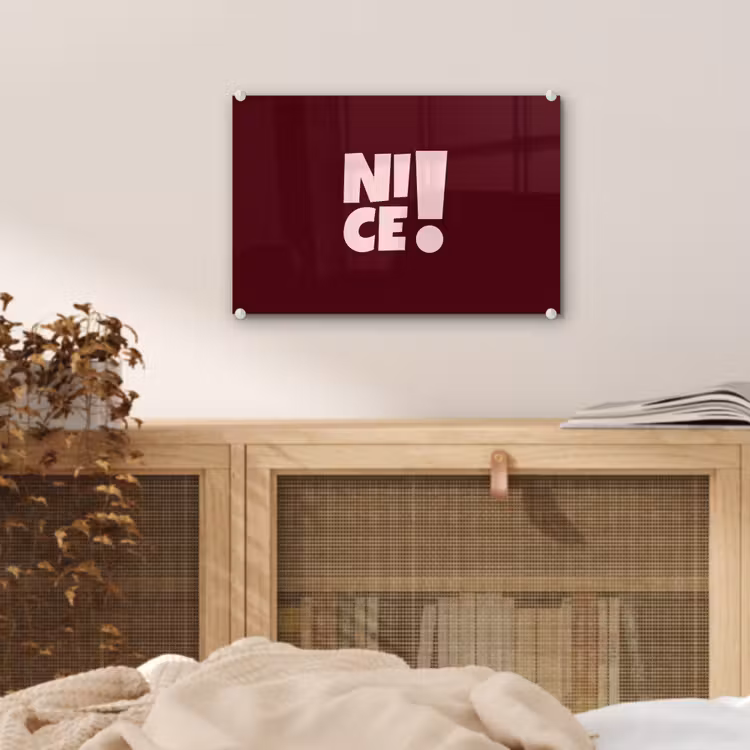 Nice - Uitroepteken - Rood plexiglas 5mm klein -sfeer4