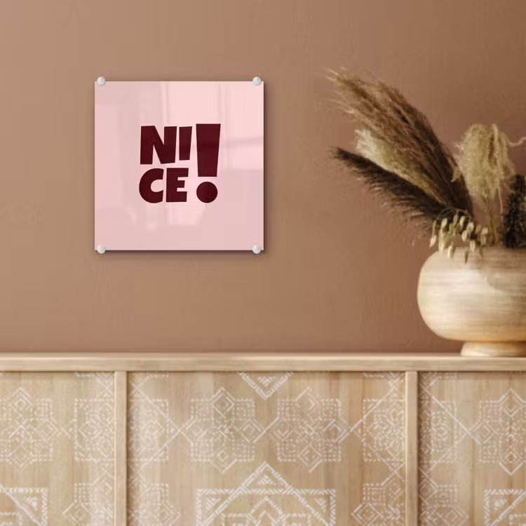 Nice - Uitroepteken - Roze plexiglas 5mm klein -sfeer5