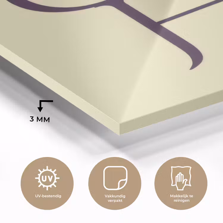 Oh hi - Geel - Monogram plexiglas 5mm klein -sfeer2