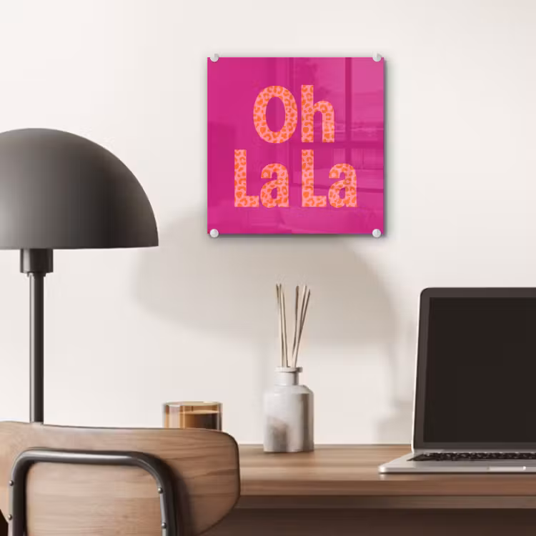 Oh la la - Luipaardprint - Roze plexiglas 5mm klein -sfeer6