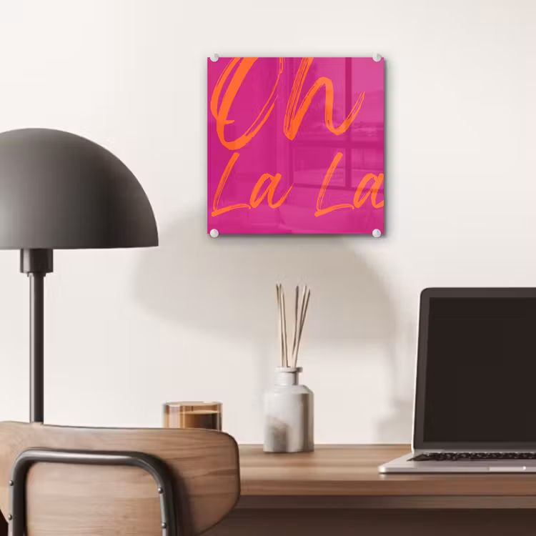 Oh la la - Oranje - Roze plexiglas 5mm klein -sfeer6