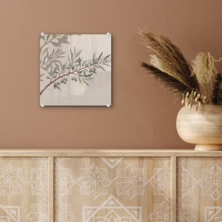 Olijftak - Bladeren - Natuur - Groen - Beige plexiglas 5mm klein -sfeer5