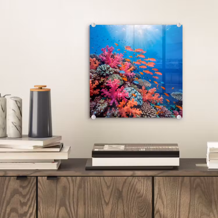 Onderwater - Koraalrif - Vissen - Oceaan - Natuur plexiglas 5mm klein -sfeer1