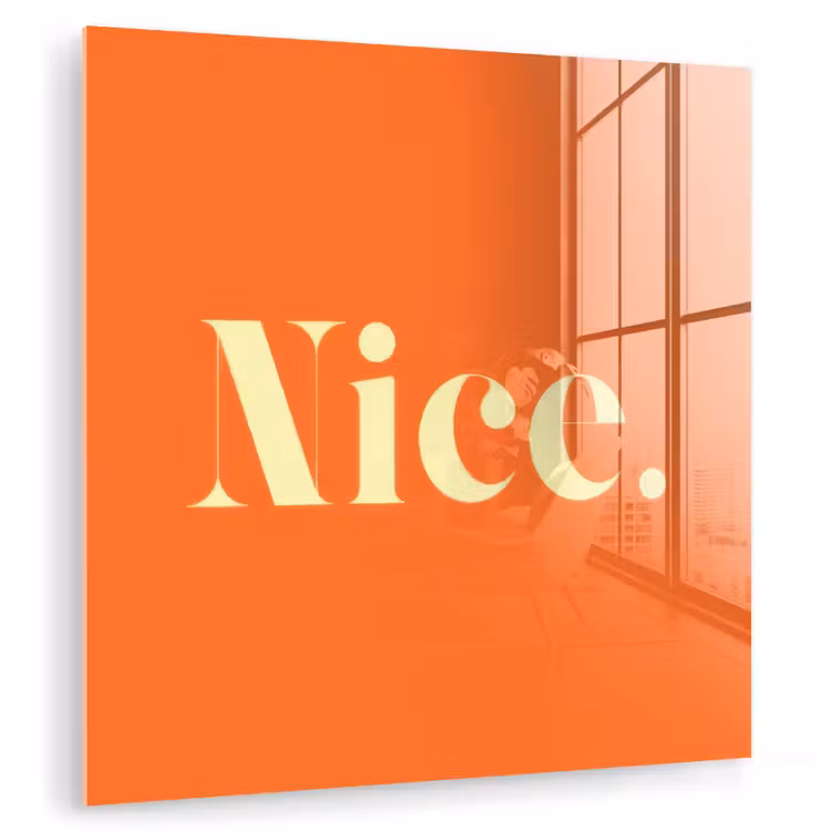 Oranje - Gebroken wit - Nice plexiglas 5mm klein -zzzproduct_nieuw