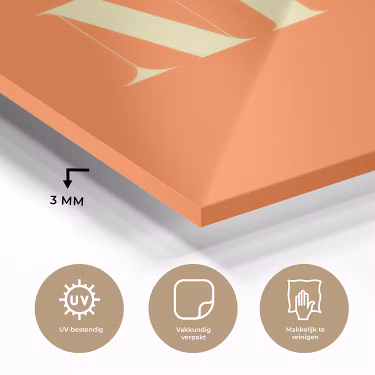 Oranje - Gebroken wit - Nice plexiglas 5mm klein -sfeer2