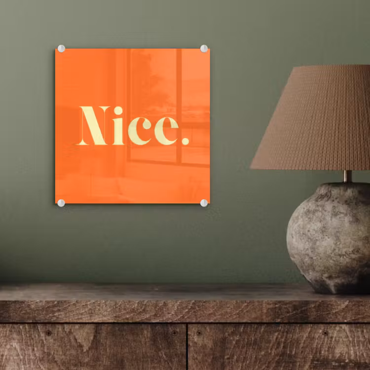 Oranje - Gebroken wit - Nice plexiglas 5mm klein -sfeer3
