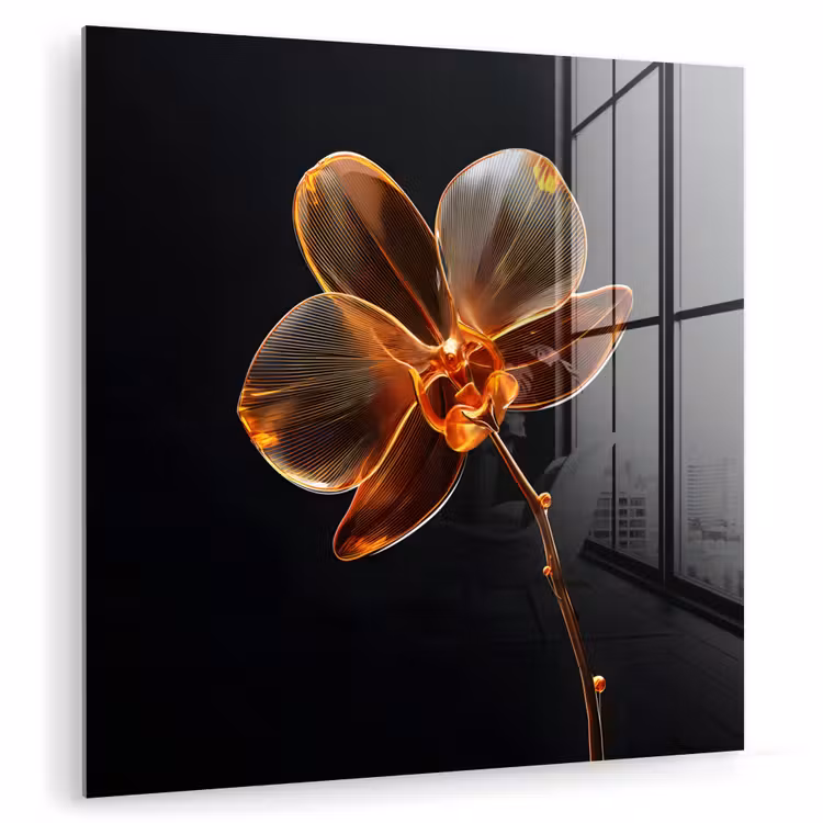Orchidee - Doorzichtig - Bloem plexiglas 5mm klein -zzzproduct_nieuw