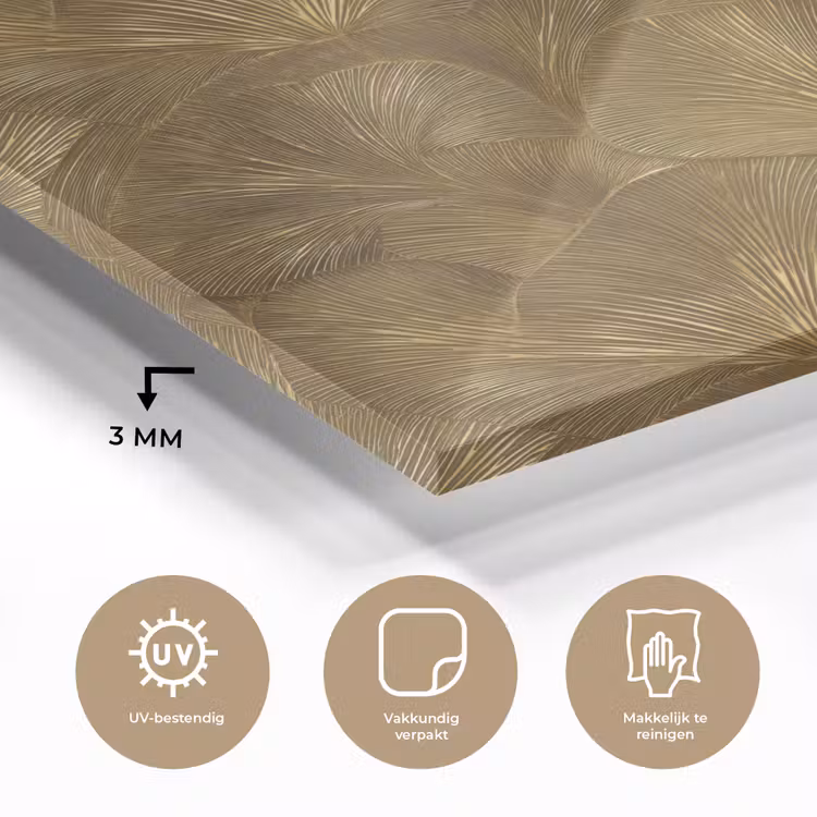 Organisch - Lijnen - Goud plexiglas 5mm klein 11 -sfeer2