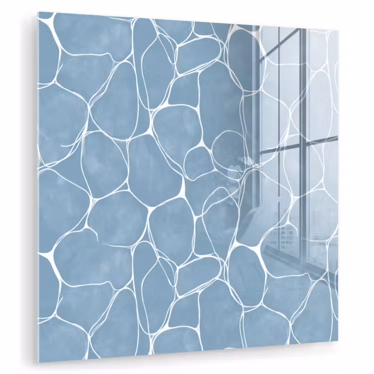 Organisch - Patroon - Blauw plexiglas 5mm klein 11 -zzzproduct_nieuw