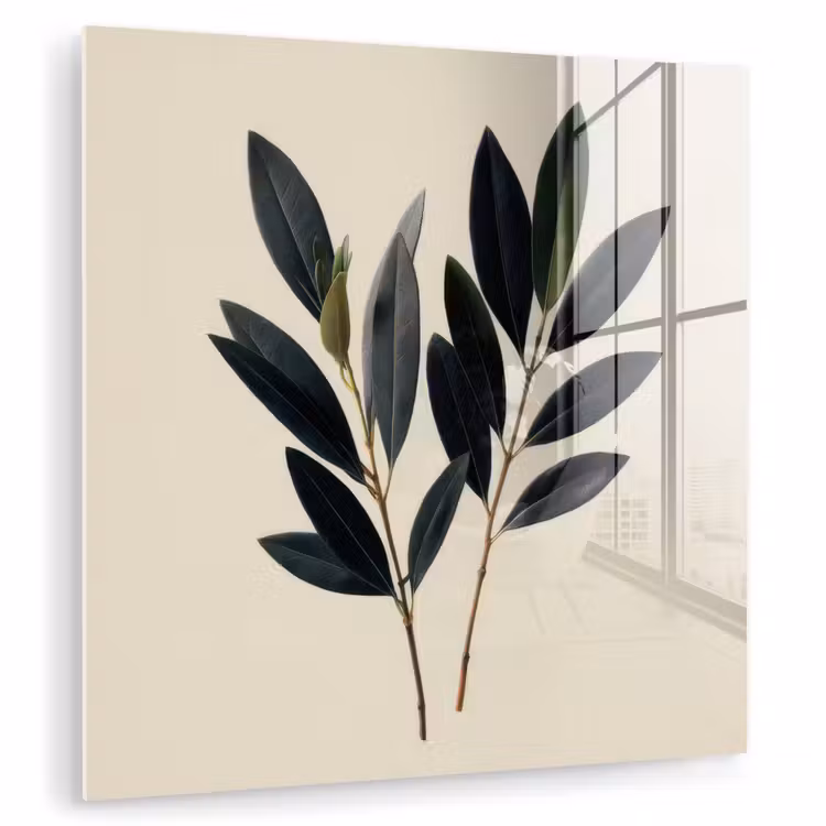 Ovaalvormige bladeren - Diep groen - Symmetrisch plexiglas 5mm klein -zzzproduct_nieuw
