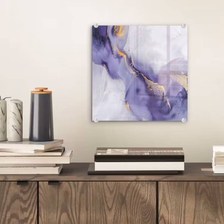 Paars - Modern - Marmer - Abstract plexiglas 5mm klein -sfeer1
