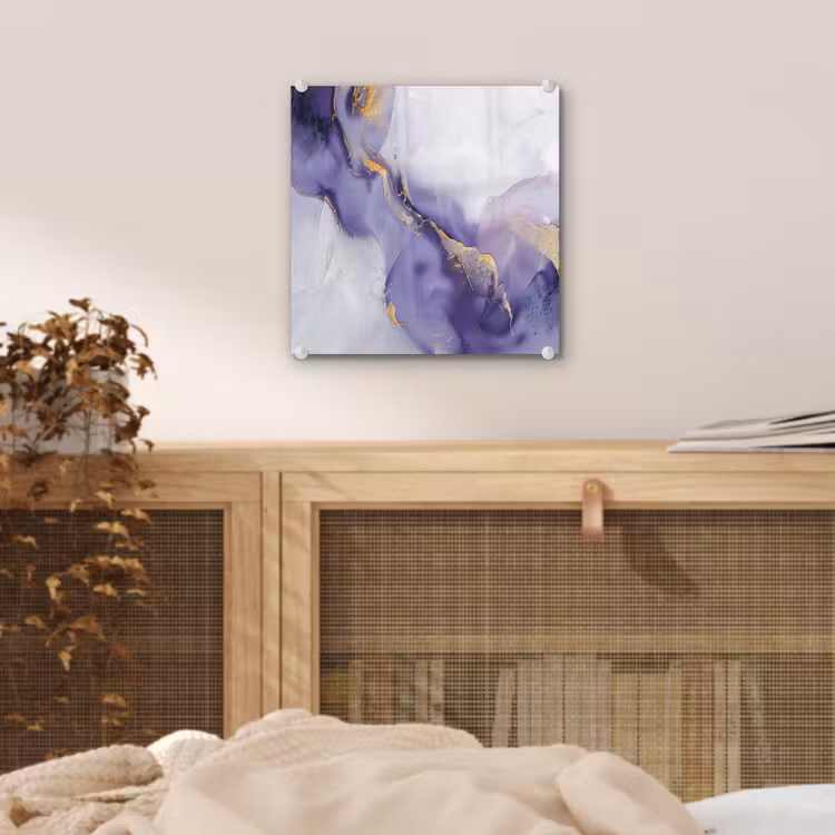 Paars - Modern - Marmer - Abstract plexiglas 5mm klein -sfeer4
