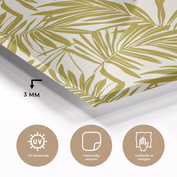 Palmblad - Patroon - Groen plexiglas 5mm klein 11 -sfeer2