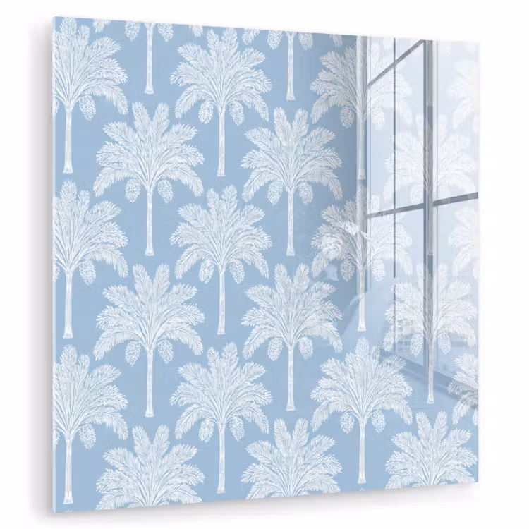 Palmboom - Modern - Blauw plexiglas 5mm klein 11 -zzzproduct_nieuw