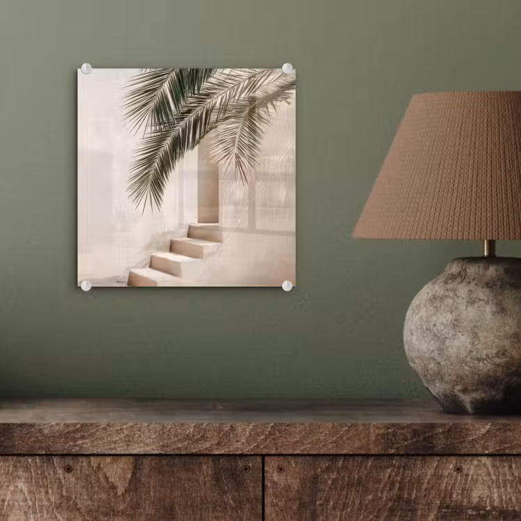 Palmboom - Schaduw - Trap - Beige plexiglas 5mm klein -sfeer3