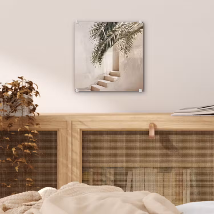 Palmboom - Schaduw - Trap - Beige plexiglas 5mm klein -sfeer4