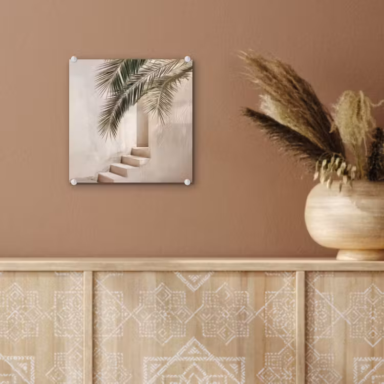 Palmboom - Schaduw - Trap - Beige plexiglas 5mm klein -sfeer5