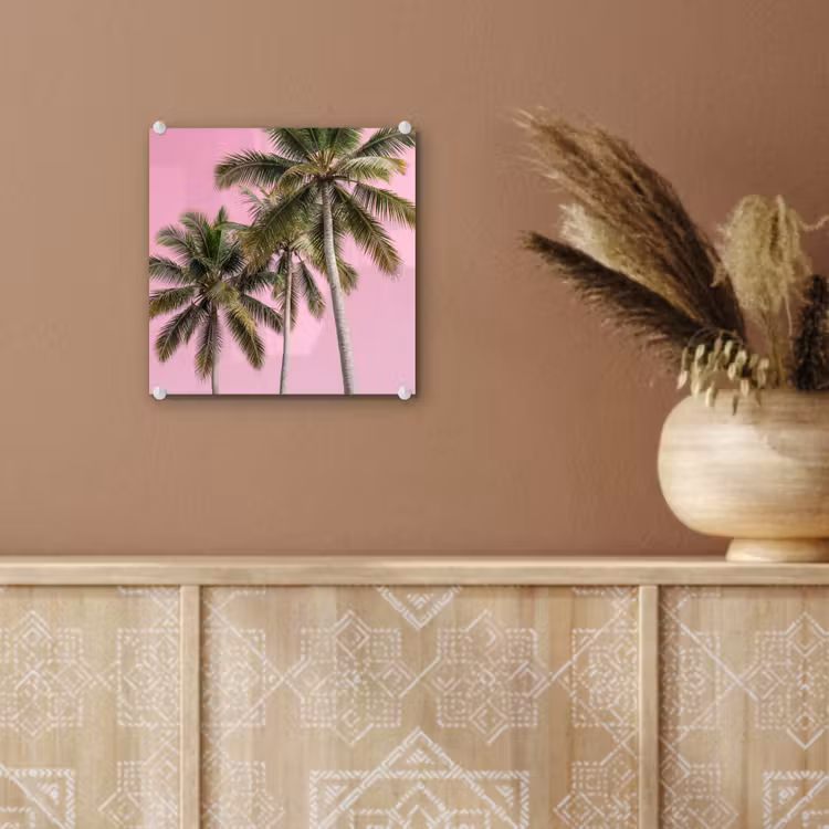 Palmboom - Tropisch - Pink plexiglas 5mm klein -sfeer5