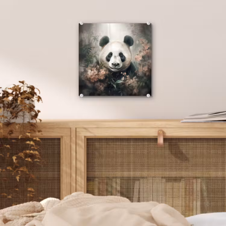 Panda - Dieren - Bloemen - Planten plexiglas 5mm klein -sfeer4