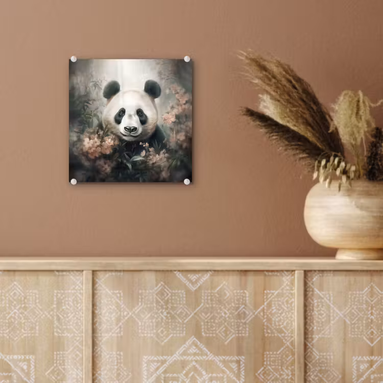 Panda - Dieren - Bloemen - Planten plexiglas 5mm klein -sfeer5