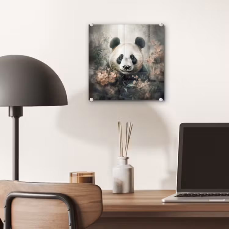 Panda - Dieren - Bloemen - Planten plexiglas 5mm klein -sfeer6